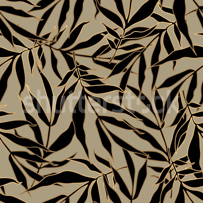 Bold Leaves, Beige, Rebel Walls