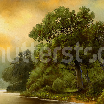 Tranquil Forest, Green, Rebel Walls