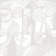 Artistic Faces, Beige, Rebel Walls
