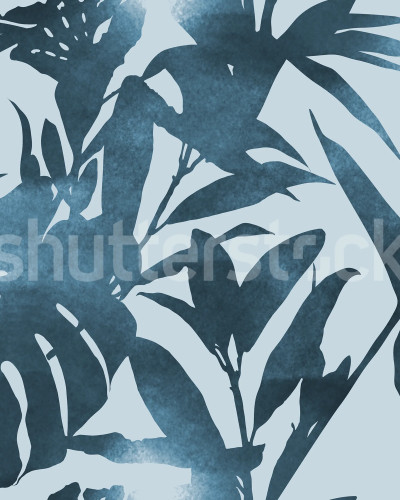 Shapes of Leaves, Blue, Rebel Walls