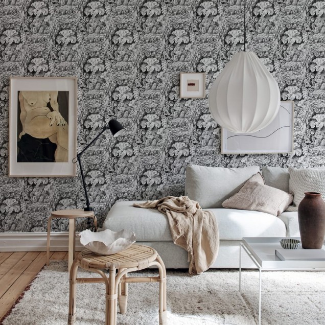 Tapet modern, cu un design elegant, cu nori grațioși, care poate fi folosit pentru decorarea unui dormitor, living, sau orice alt spațiu din casa ta.