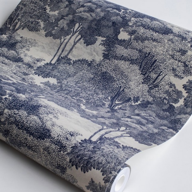 Tapet Saint Sebastian, Slate, cu un design elegant și sofisticat. Imaginea sa cu arbori în tonuri de gri creează un ambient relaxant și modern.