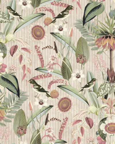 Tapet floral pastel cu detalii delicate, perfect pentru a adăuga o notă de eleganță camerei tale.