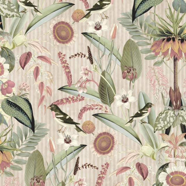 Tapet floral pastel cu detalii delicate, perfect pentru a adăuga o notă de eleganță camerei tale.