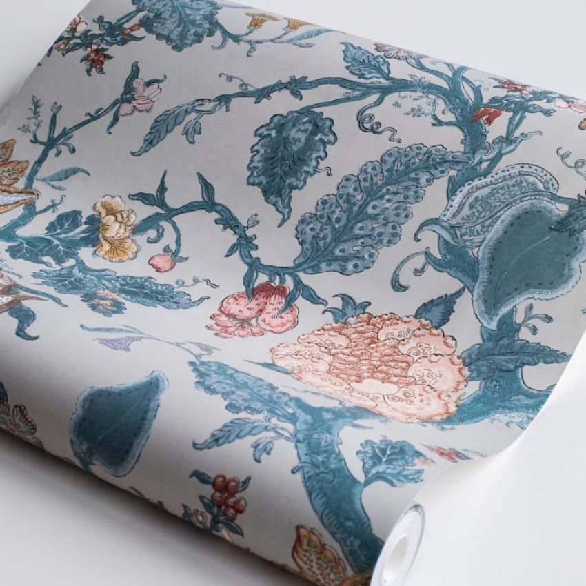Tapet floral verde cu aspect vintage, Carnaby Fern