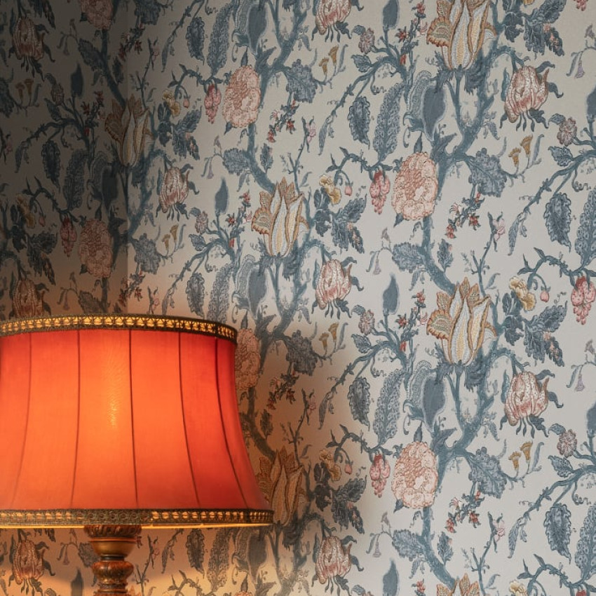 Tapet floral verde cu aspect vintage, Carnaby Fern
