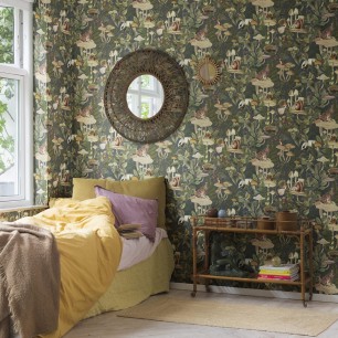 Tapet Rebel Walls RBW-T-R18002. Conține culorile: Bej, Bej Verzui, Gri, Gri Granit, Verde, Verde Stuf, Bej, Bej Maroniu, Maro, Maro Măsliniu