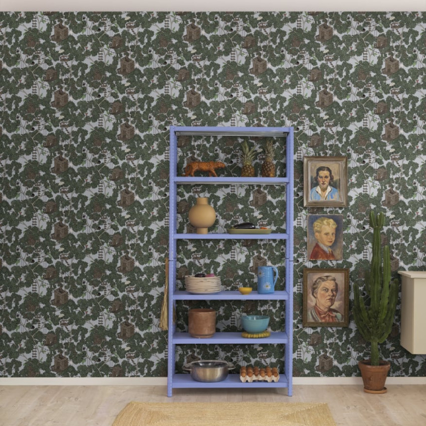 Tapet pentru copii cu casă în copac, design unic și captivant