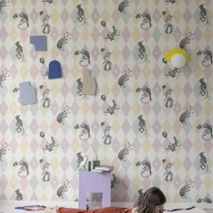 Tapet pentru copii, Circus Corner, Pastel, Rebel Walls