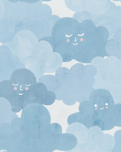 Tapet pentru copii cu norișori Happy Clouds