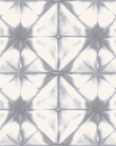 Tapet cu model geometric Tie Dye Kaleidoscope, Gri