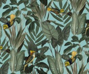 Tapet Birds of Paradise, Lush Green, Rebel Walls, 5 mp / rola