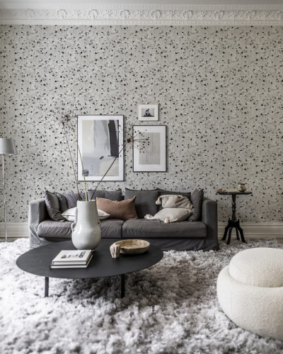 Tapet Terazzo Stone Grey, cu design minimalist și elegant, perfect pentru a adăuga o notă de stil modern și sofisticat spațiului dumneavoastră.