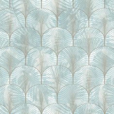 Tapet Art Deco Palms, Silver, Rebel Walls, 5 mp / rola