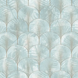 Tapet Art Deco Palms, Silver, Rebel Walls, 5 mp / rola