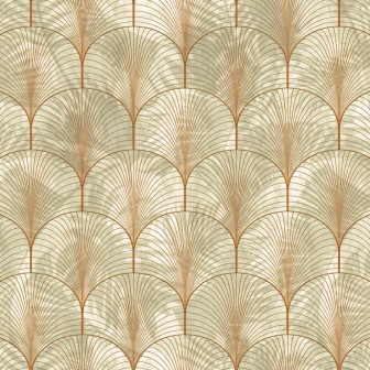 Tapet Art Deco Palms, Bronze, Rebel Walls, 5 mp / rola