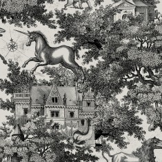 Tapet Fairy Tale Castle, Graphite, Rebel Walls, 5 mp / rola