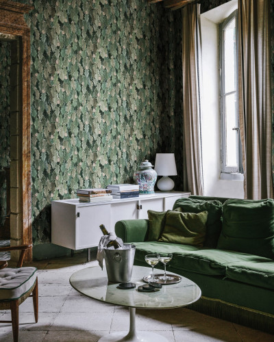 Tapet cu design inspirat din natura, No Time to Waste, Verde