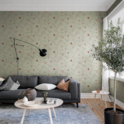Tapet floral cu design delicat