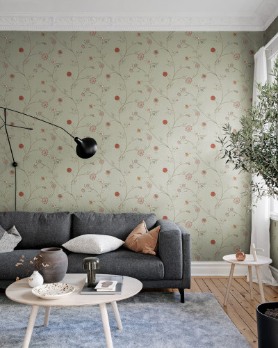 Tapet floral cu design delicat