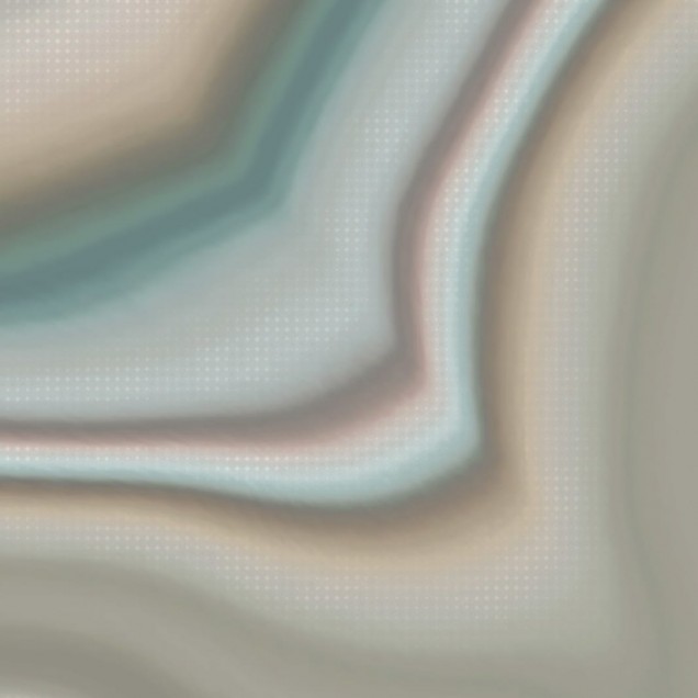 Tapet cu design abstract din marmură în culori neutre, decorând un living cu canapea roz și o masă de cafea.