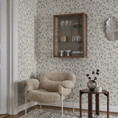 Tapet lavabil cu design floral delicat