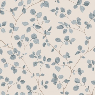 Tapet lavabil cu model de frunze, Bokskog, Misty Blue