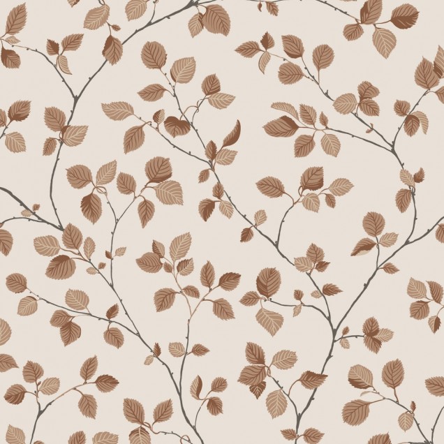 Bokskog lavabil, cu design delicat cu ramuri si frunze, culoare terracotta calda. Perfect pentru dormitor, sufragerie sau birou.