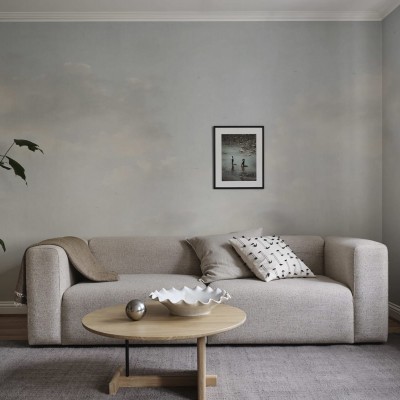 Tapet lavabil cu nori albastri, Moln Light Blue, decor relaxant pentru living