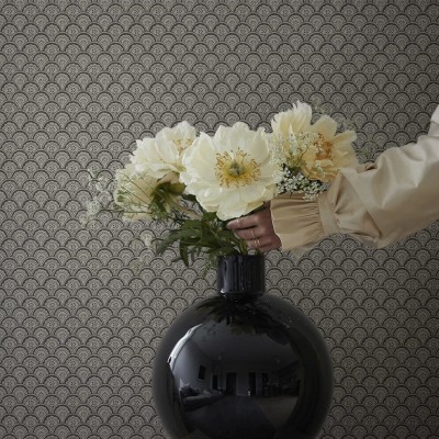 Tapet lavabil cu design clasic gri-negru