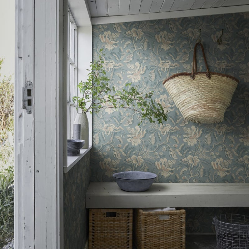 Tapet floral pastel, design clasic, modernizat, ideal pentru dormitoare, livinguri sau birouri