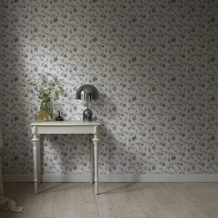 Tapet floral cu flori mici, Adelaide Blush