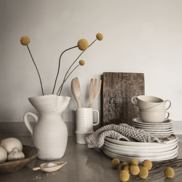 Linne White - tapet lavabil cu design minimalist