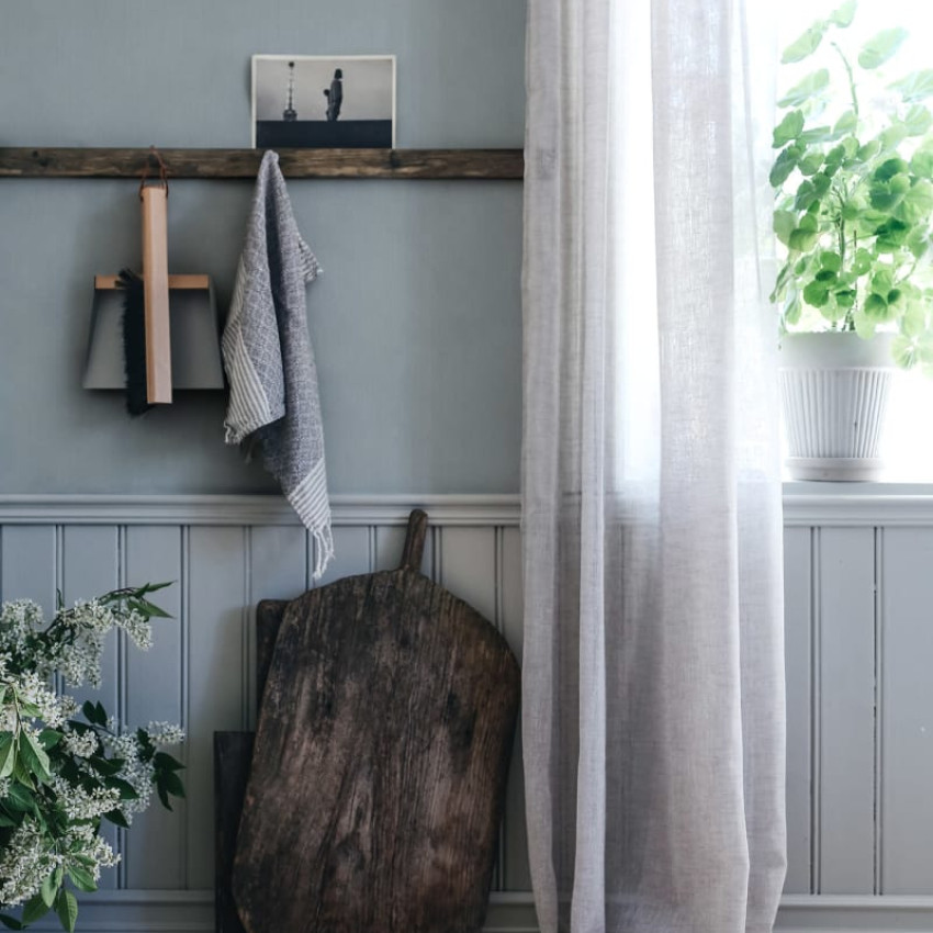 Tapet lavabil cu aspect elegant în nuanțe de albastru
