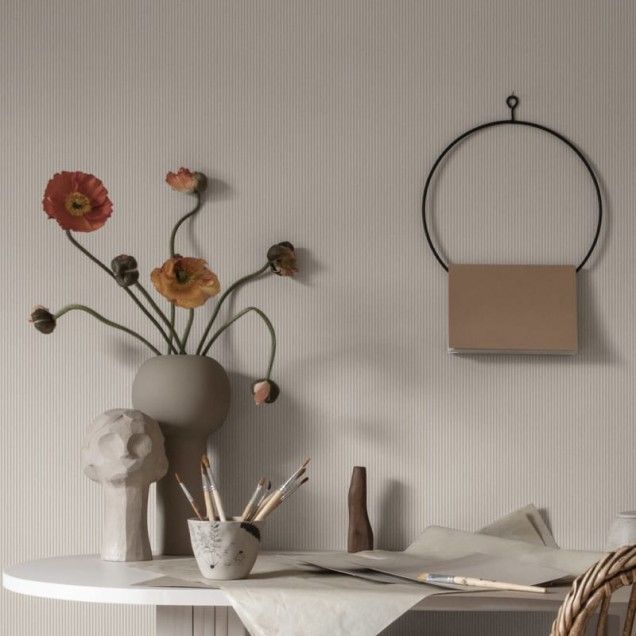 Rand Sandstone, tapet cu linii subtile și textură fină, decor modern, design interior, camera de zi, dormitor, hol