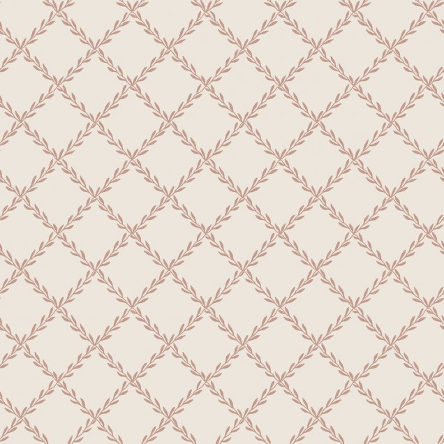 Tapet Trellis Terracotta cu model subtil de viță de vie, perfect pentru dormitor, living sau orice alt spațiu din casa dumneavoastră.