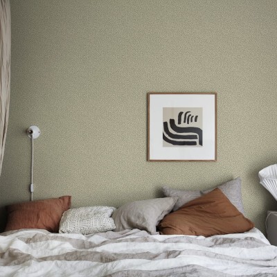 Tapet lavabil Bladverk Green cu design discret de frunze