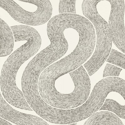 Tapet lavabil cu design minimalist, Zen White, cu model cursiv alb-negru, perfect pentru a crea o atmosferă relaxantă.