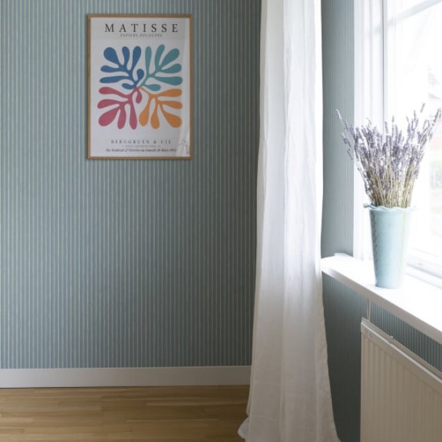 Tapet lavabil Sky Blue cu dungi subtile
