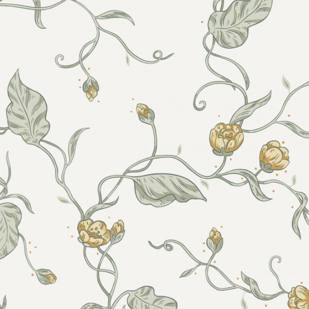 Tapet cu flori Elmire, Spring Green
