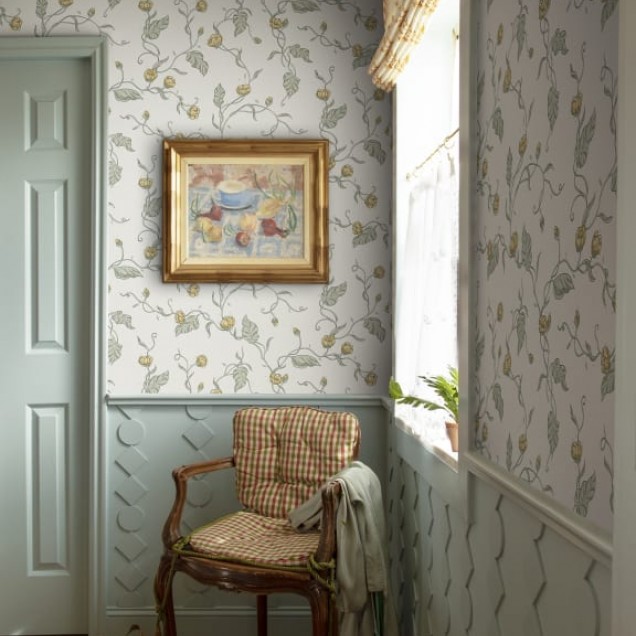 Tapet cu flori Elmire, Spring Green