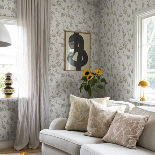 Tapet cu flori Elmire, Spring Green
