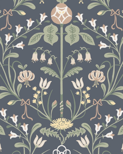 Tapet floral cu design delicat, culori pastelate și motive florale, perfect pentru a adăuga eleganță în casa ta.