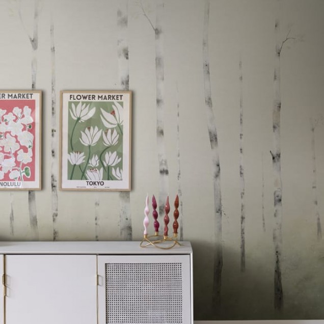 Tapet lavabil cu design unic, care imită textura copacilor