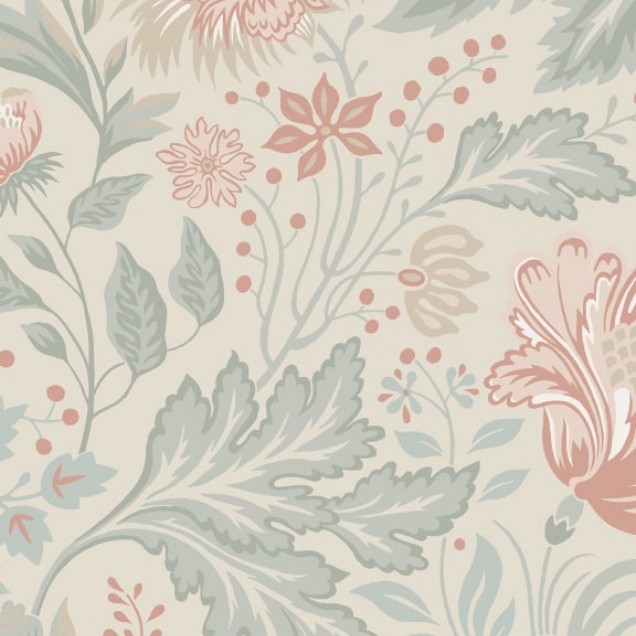 Tapet Ava Sandstone cu model floral delicat, în nuanțe de roz și gri, perfect pentru a adăuga un strop de eleganță oricărei încăperi.