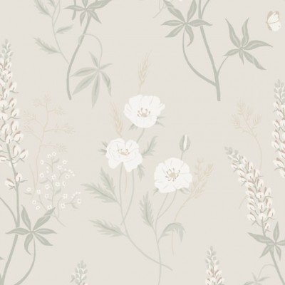 Tapet floral Emma Linen, cu model delicat, inspirat de florile de câmp.