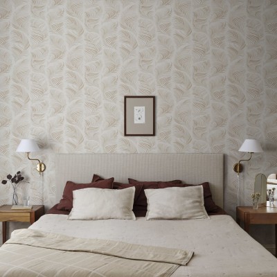 Tapet Beige, Grace, cu model delicat, inspirat de natura.
