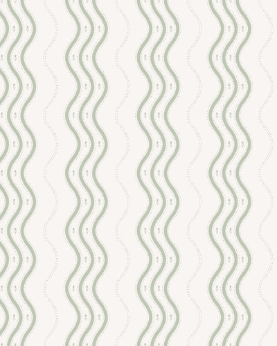 Tapet lavabil cu design elegant cu valuri delicate în nuanțe de verde.