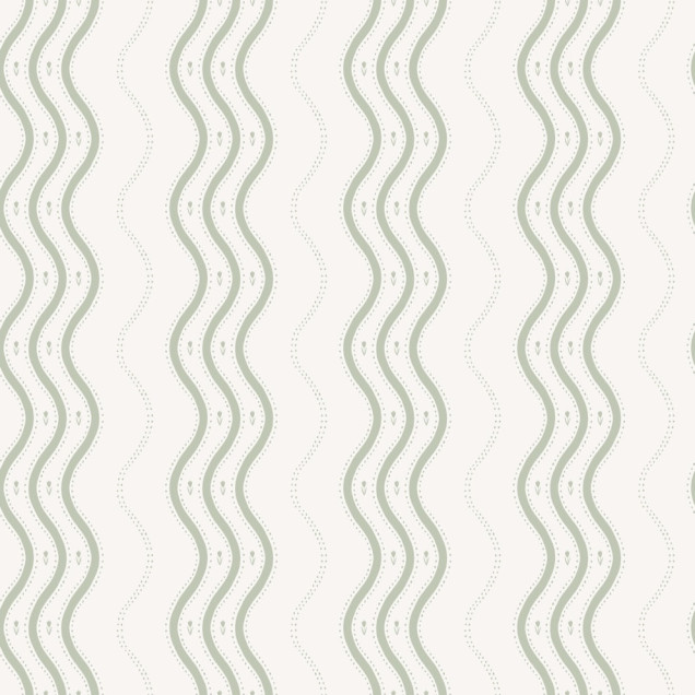 Tapet lavabil cu design elegant cu valuri delicate în nuanțe de verde.