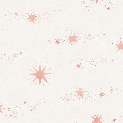 Wallpaper cu stele roz, perfect pentru camera copiilor